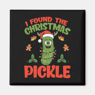 Pickle Weihnachtsmannmütze Xmas Lights - Ich fand Magnet