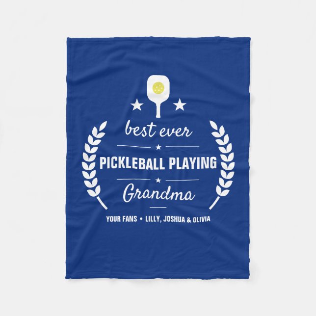 Pickleback Pielen Bestes Grandma Opa Custom Fleecedecke (Vorderseite)