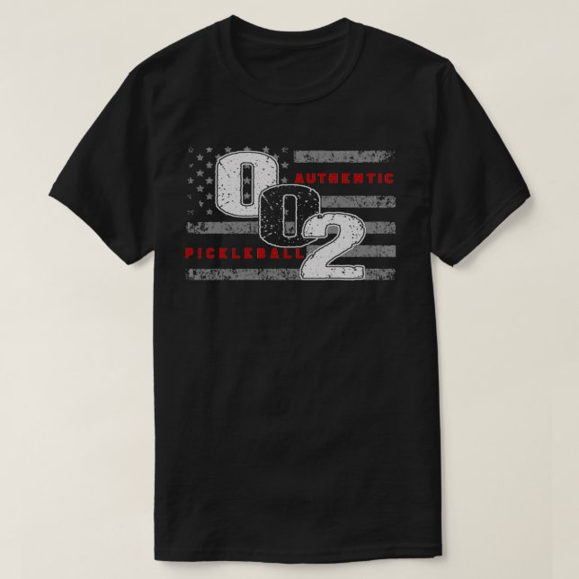 Pickleball 002 Flag beschädigt T-Shirt (Design vorne)