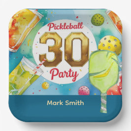 Pickleball 30. Geburtstag Party Pappteller