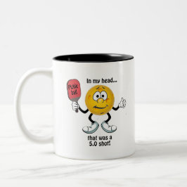 Pickleball 5,0 zweifarbige tasse