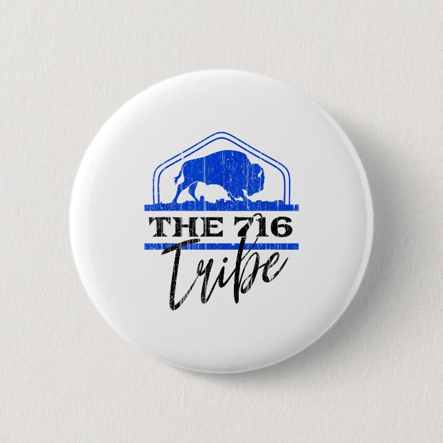 Pickleball 716 Stamm Buffalo 716 West New York Button (Vorderseite)