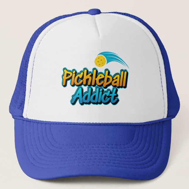 Pickleball Addict Trucker Hat Truckerkappe (Vorderseite)