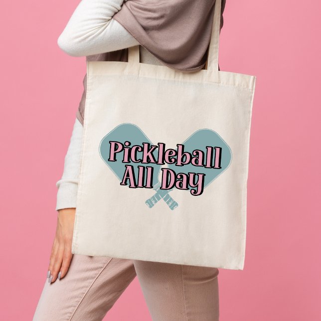 "Pickleball All Day" auf einem Pickleball-Paddel Tragetasche (Von Creator hochgeladen)