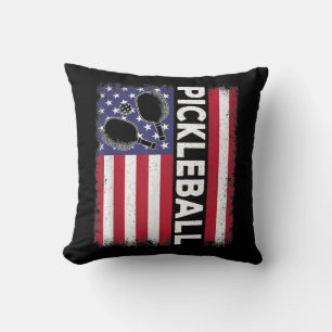 Pickleball American Flag Funny Pickleball Lover Vi Kissen