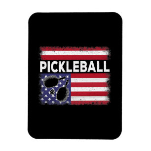 Pickleball American Flag Funny Pickleball Lover Vi Magnet