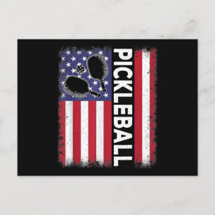 Pickleball American Flag Funny Pickleball Lover Vi Postkarte