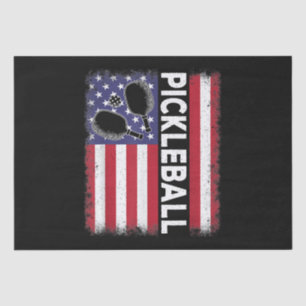 Pickleball American Flag Funny Pickleball Lover Vi Seidenpapier