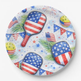 Pickleball  American themed for 4th July  Pappteller