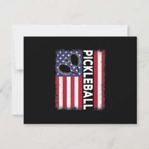 Pickleball Amerikanische Flagge Lustiger Picklebal RSVP Karte
