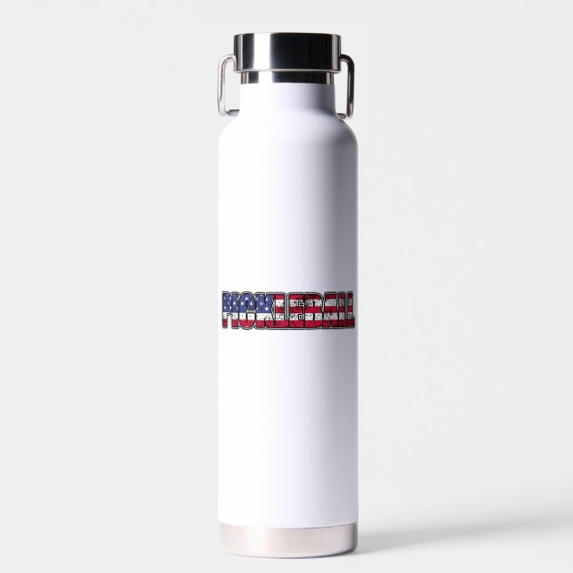 Pickleball Amerikanische Flagge Trinkflasche (Vorne)