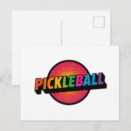 Pickleball-Ankündigungskartendesign schwarz und we Ankündigungspostkarte