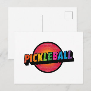 Pickleball-Ankündigungskartendesign schwarz und we Ankündigungspostkarte