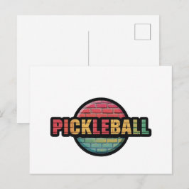 Pickleball-Ankündigungskartendesign schwarz und we Ankündigungspostkarte