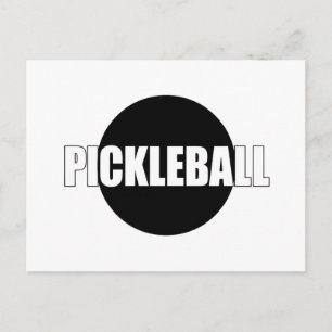 Pickleball-Ankündigungskartendesign schwarz und we Ankündigungspostkarte