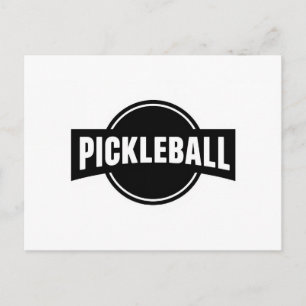 Pickleball-Ankündigungskartendesign schwarz und we Ankündigungspostkarte