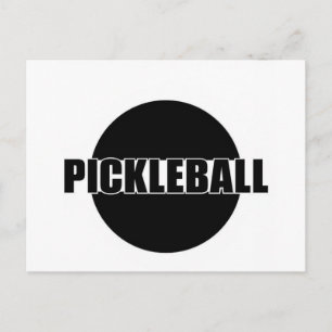 Pickleball-Ankündigungskartendesign schwarz und we Ankündigungspostkarte
