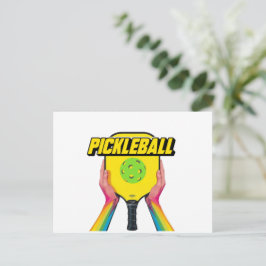 Pickleball-Ankündigungskartendesign schwarz und we Ankündigungspostkarte