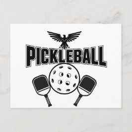 Pickleball-Ankündigungskartendesign schwarz und we Ankündigungspostkarte
