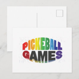 Pickleball-Ankündigungskartendesign schwarz und we Ankündigungspostkarte