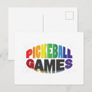 Pickleball-Ankündigungskartendesign schwarz und we Ankündigungspostkarte