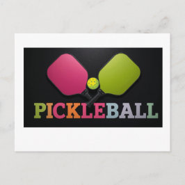 Pickleball-Ankündigungskartendesign schwarz und we Ankündigungspostkarte