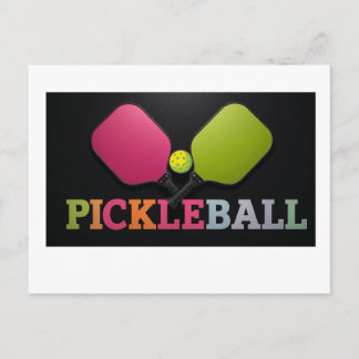 Pickleball-Ankündigungskartendesign schwarz und we Ankündigungspostkarte