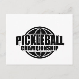 Pickleball-Ankündigungskartendesign schwarz und we Ankündigungspostkarte