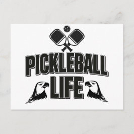 Pickleball-Ankündigungskartendesign schwarz und we Ankündigungspostkarte