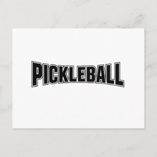 Pickleball-Ankündigungskartendesign schwarz und we Ankündigungspostkarte
