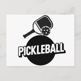 Pickleball-Ankündigungskartendesign schwarz und we Ankündigungspostkarte