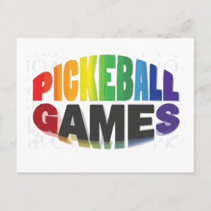 Pickleball-Ankündigungskartendesign schwarz und we Postkarte