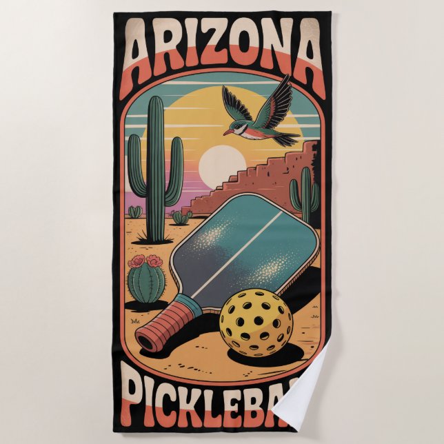 Pickleball ARIZONA PICKLEBALL Desert  Strandtuch (Vorderseite)