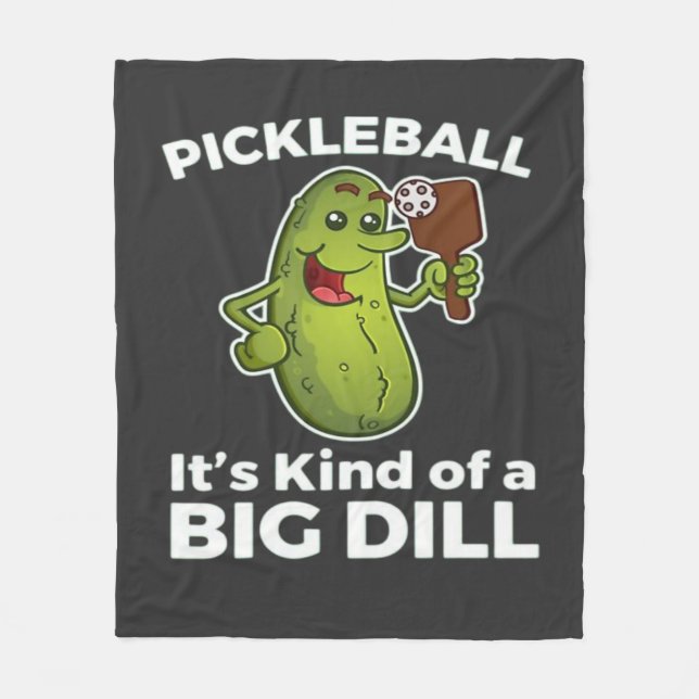 Pickleball-Art eines großen Todes Fleecedecke (Vorderseite)