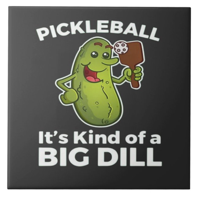 Pickleball-Art eines großen Todes Fliese (Vorderseite)