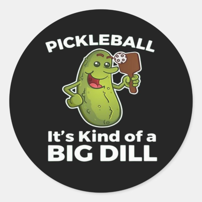 Pickleball-Art eines großen Todes Runder Aufkleber (Vorderseite)
