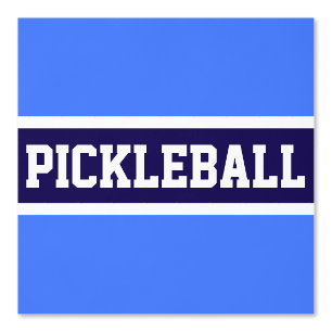 PICKLEBALL Athletic Navy Bright Blue White Stripes Tapete