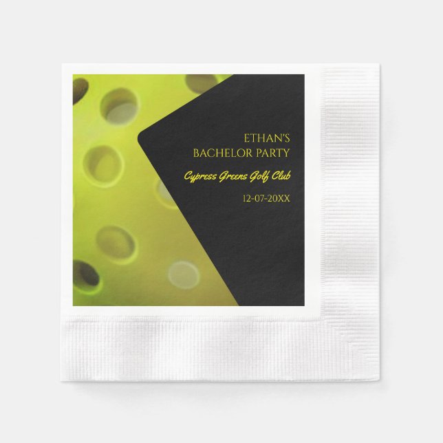 Pickleball Bachelor Party Classic Stilvolles Dink Serviette (Vorderseite)