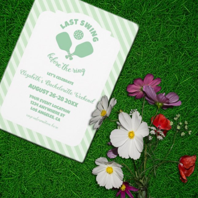 Pickleball Bachelorette Weekend Einladung (Von Creator hochgeladen)