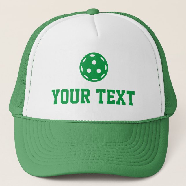 Pickleball Baller Funny Custom Text Name Truckerkappe (Vorderseite)