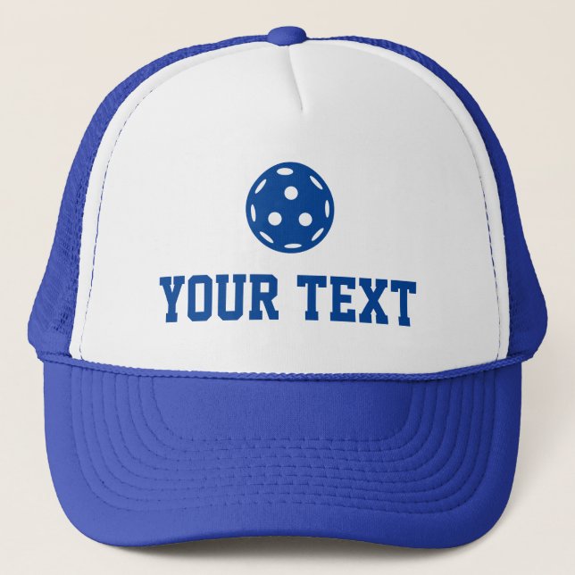 Pickleball Baller Funny Custom Text Name Truckerkappe (Vorderseite)