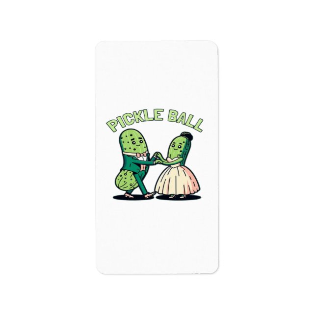 Pickleball Ballroom Dancing Adressaufkleber (Vorne)
