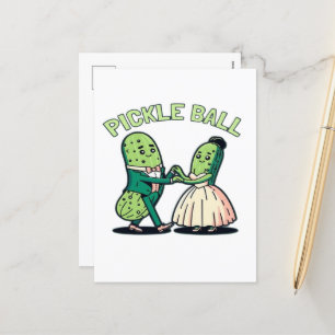 Pickleball Ballroom Dancing Feiertagspostkarte