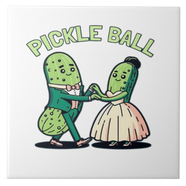 Pickleball Ballroom Dancing Fliese (Vorderseite)