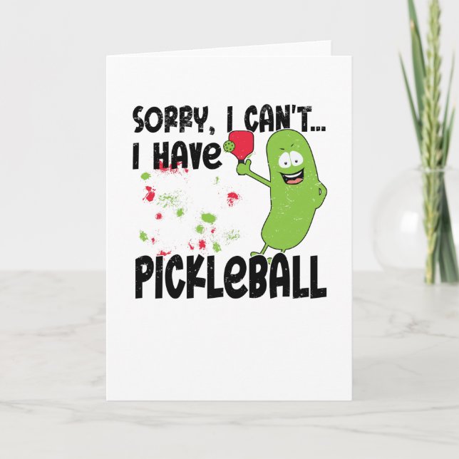 Pickleball Bat Player Hobby Pickle Sunset Karte (Vorderseite)