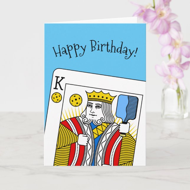 Pickleball Birthday Card - Pickleball King Karte (Orchidee)