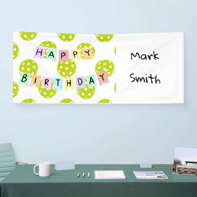 Pickleball Birthday Party Banner (Messe)