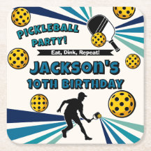 Pickleball Birthday Party Retro Vintag Player