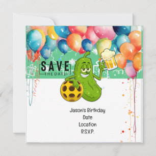 Pickleball Birthday Save the Date für Party Einladung
