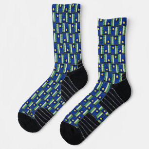 Pickleball 'bis die Straßenlaternen kommen! Blau Socken
